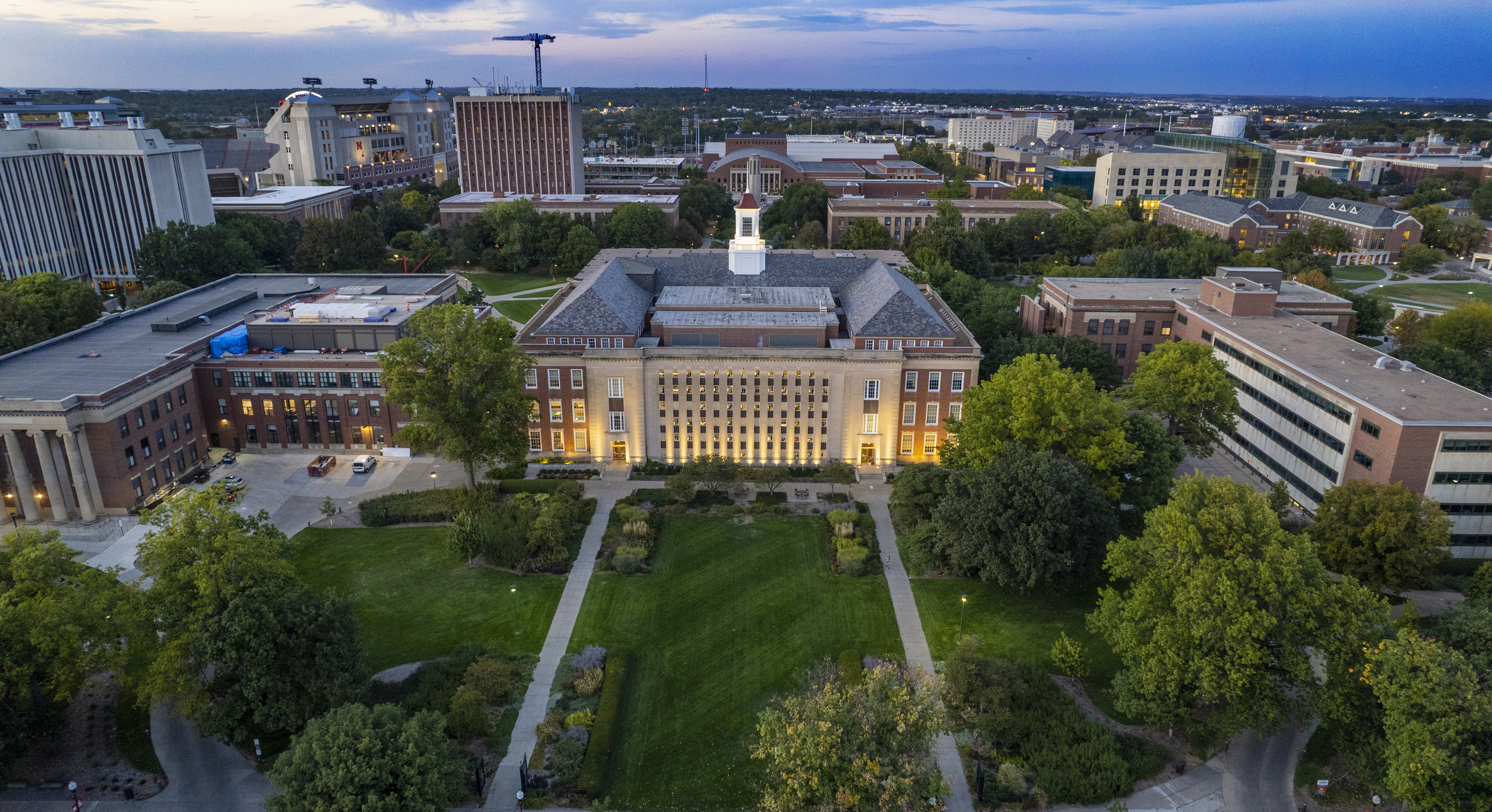 Aerial view of UNL campus